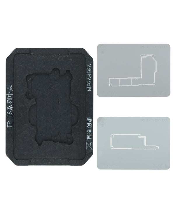 Reparación de tarjeta lógica para iPhone 16 Series en Guatemala con la plataforma multifuncional de reballing QianLi Mega-idea.