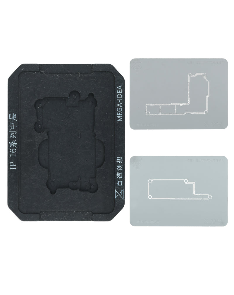 Reparación de tarjeta lógica para iPhone 16 Series en Guatemala con la plataforma multifuncional de reballing QianLi Mega-idea.