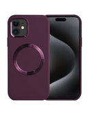 Encuentra la funda de silicona soft solid con carga inalámbrica para iPhone 11 color morado en Guatemala.