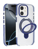 Protector transparente con soporte para carga inalámbrica para iPhone 11, disponible en color azul. Encuéntralo en Guatemala en tiendas de accesorios para iPhone o mayoristas de cases.