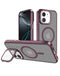 Case slim transparente con soporte para camara y con carga inalambrica iPhone 11 RED