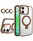 Protector transparente magnético con 2 soportes y lente de cámara para iPhone 11 en Guatemala - Accesorios Apple, mayorista de cases clear, reparaciones iPhone, SlowBack.