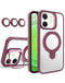 Protege tu iPhone 11 con estilo y funcionalidad con esta funda magnética Wine Red con kickstand y lente de cámara en Guatemala.