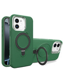 Case heavy duty con carga inalambrica y soporte iPhone 11 (DARK GREEN)