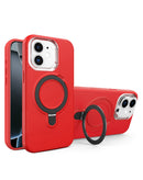 Funda heavy duty con carga inalambrica y soporte iPhone 11 Rojo