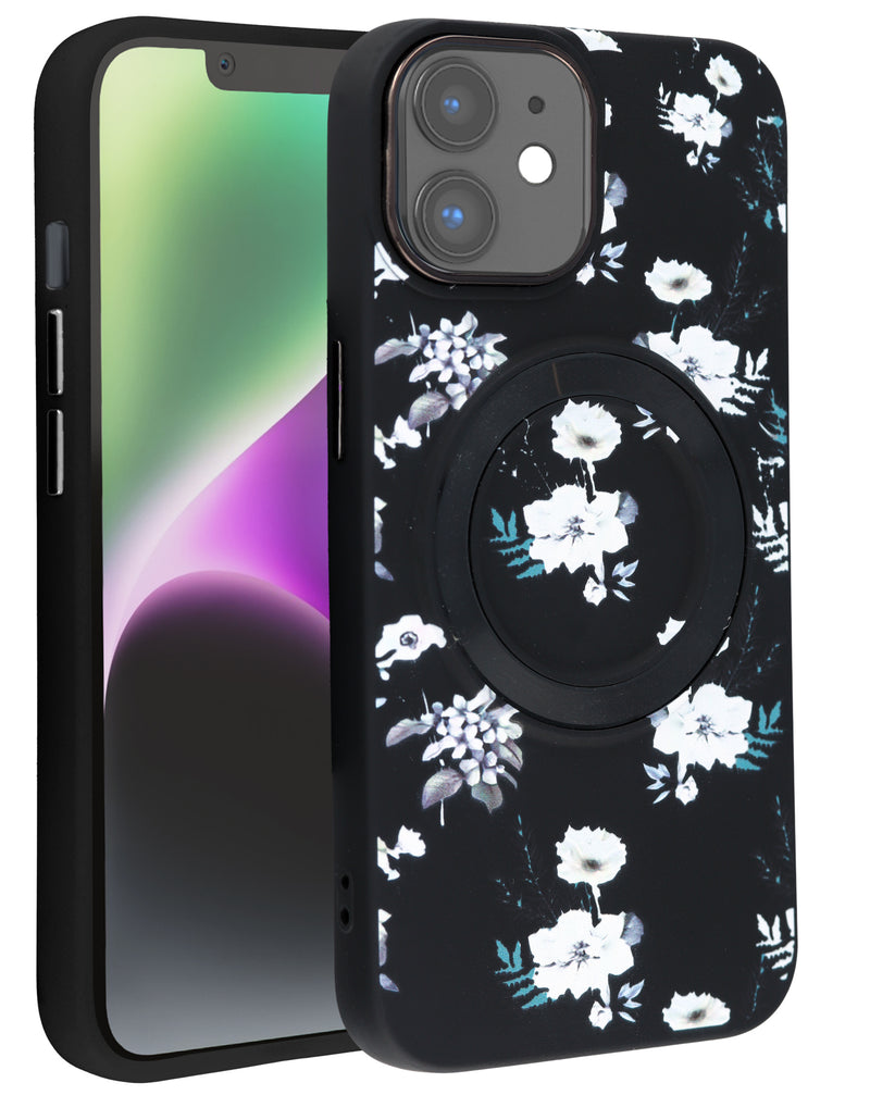 Encuentra en Guatemala el mejor estuche de carga inalámbrico Flower Design BLACK para iPhone 11 en tiendas de accesorios y mayoristas.