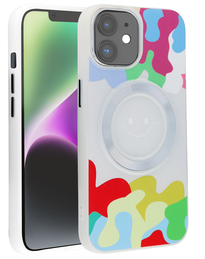 Compra la caja de carga inalámbrica Happy Face para iPhone 11 en Guatemala con envío rápido y reparaciones rápidas en SlowBack.