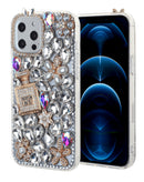 Estuche rigido de silicona Crystal Flower Perfume - SILVER iPhone 11