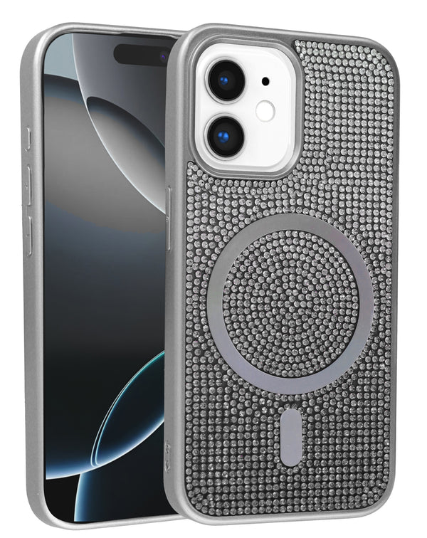 Encuentra la funda bling diamond crystal con carga inalámbrica para iPhone 11 en Guatemala, ideal para proteger tu dispositivo con estilo.