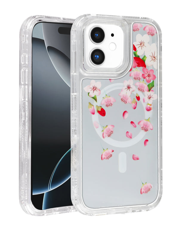 Funda transparente con diseño floral y cargador inalámbrico para iPhone 11 en Guatemala, ¡encuéntrala en nuestro mayorista de accesorios con envío a nivel nacional!