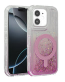 Protege tu iPhone 11 con estilo con una funda glitter bumper rosa con carga inalámbrica en Guatemala.