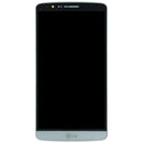 Pantalla LCD blanca LG G3 D850 D851 D855 con frame original para reparación de display roto.