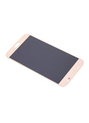Pantalla Samsung Galaxy J7 Pro (J730) dorada original Service Pack, con display LCD y marco.