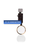 Botón Home dorado con cable flex JCID para iPhone 7, 7 Plus, 8, 8 Plus, funcionalidad Taptic Click.