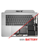 Encuentra la tapa superior con batería y teclado para MacBook Pro 16 (A2141 / Mid 2019) en Guatemala, perfecta para reparaciones de calidad.
