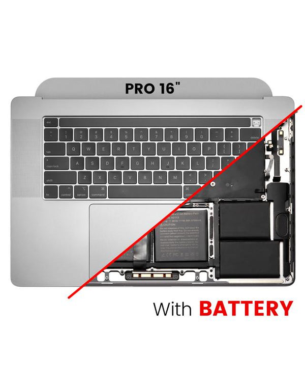 Encuentra la tapa superior con batería y teclado para MacBook Pro 16 (A2141 / Mid 2019) en Guatemala, perfecta para reparaciones de calidad.