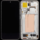 Pantalla OLED Xiaomi 15 5G refurbished Liquid Silver con marco, ideal para reemplazo de screen.