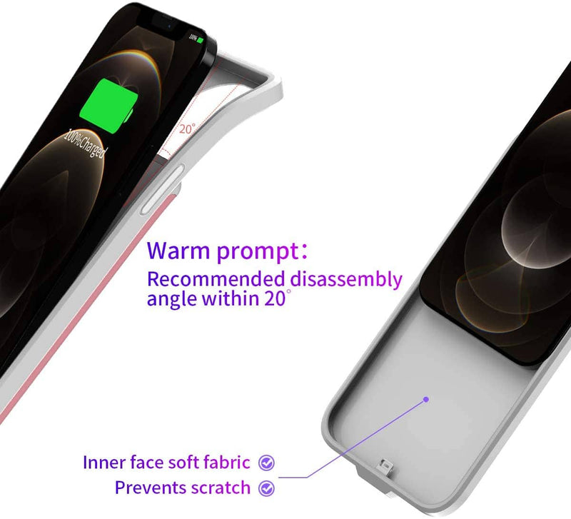 Encuentra el mejor case de carga Soft Rubber Slim 5500mAh para iPhone 12 Pro Max en Guatemala.
