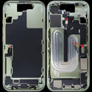 Tapa trasera original iPhone 17 (US Version) color Salvia, con batería integrada para reparación.