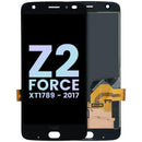 Pantalla LCD original Motorola Moto Z2 Force XT1789 negra, display de repuesto para reparación de pantalla rota.
