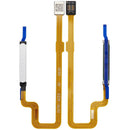 Lector de huella dactilar plateado cromado con cable flex para Xiaomi Redmi 10 5G (M2103K19G).