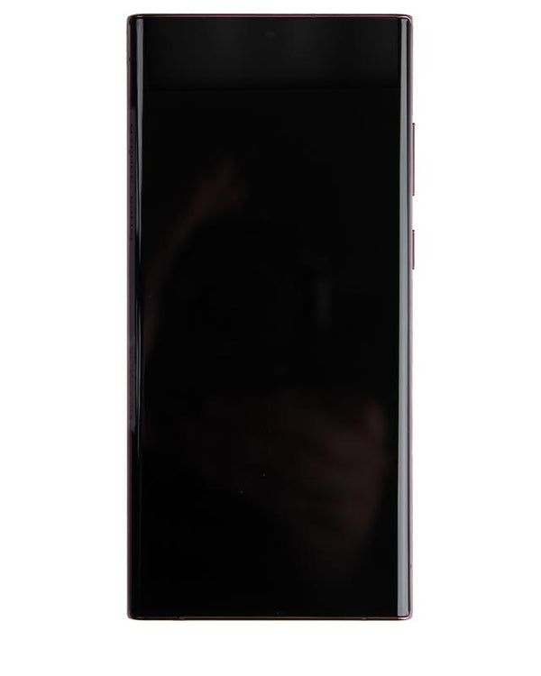 Pantalla OLED con marco para Samsung Galaxy S22 Ultra 5G (Usado, original, grado A) (Borgona)