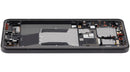 Pantalla OLED refurbished Xiaomi 14 Ultra negra con marco, repuesto para reparación de display roto.