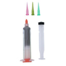 Pasta de soldar Amtech Sn42/Bi58 LF-4300 de 35g en jeringa, ideal para reparaciones electrónicas.