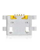 Reparación de puerto de carga Micro B con soldadura requerida, 05 pines y 4 puntos de anclaje en Guatemala.