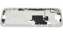 Chasis blanco titanio para iPhone 16 Pro Max, con botones de encendido y volumen. Repuesto A3084.