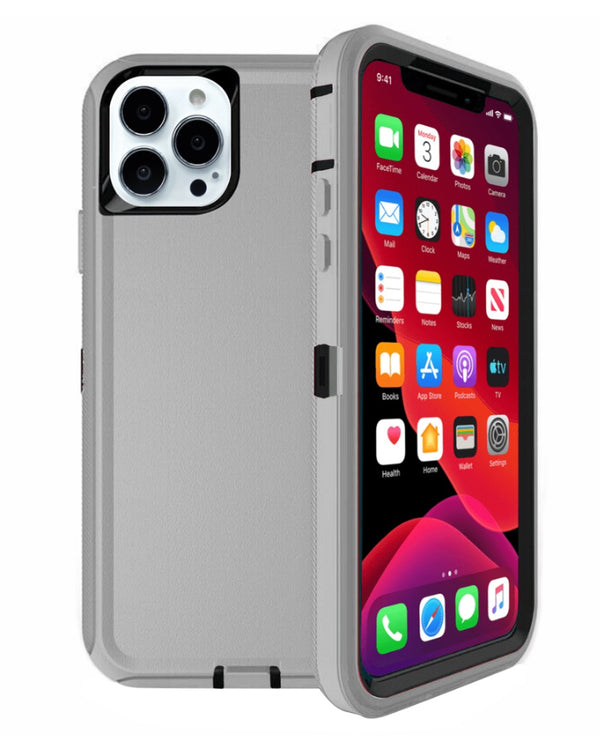 Encuentra la mejor funda heavy duty para tu iPhone 11 Pro Max en Guatemala, disponible en Gris oscuro y Negro.