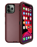 Encuentra la mejor funda heavy duty para tu iPhone 11 Pro Max en Guatemala con la combinación de colores MAROON & Negro en SlowBack, especialistas en accesorios y protección telefónica.