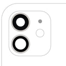 Pack de 10 lentes de cámara trasera blancos con bracket y bisel para iPhone 12 y 12 Mini.