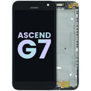 Pantalla LCD negra con marco para Huawei Ascend G7 (G7-L01, G7-L03, G7-L11), ideal para cambio de display.