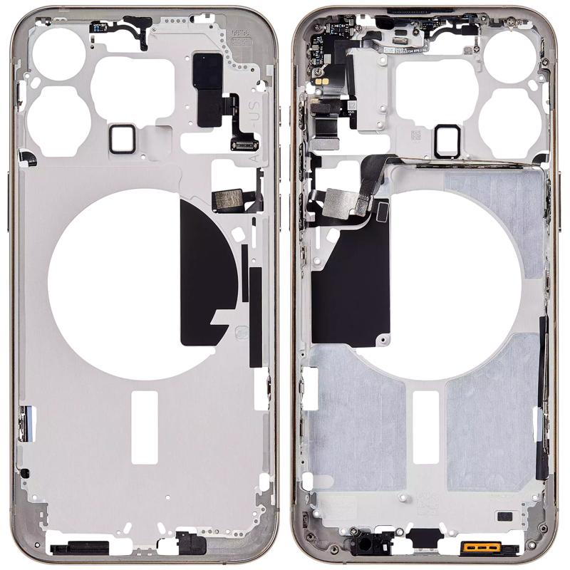 Reparación del marco medio para iPhone 15 Pro Max en Guatemala con garantía y disponibilidad en preorden.