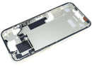 Marco medio OEM amarillo para iPhone 15 A2846 usado, con pequeñas partes para reparación.