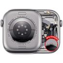 Chasis de aluminio Space Gray para Apple Watch Series 11 de 46mm, pieza de repuesto usada con tapa trasera.