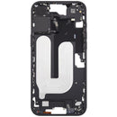 Chasis intermedio negro para iPhone 16 Plus con botones de encendido y volumen, versión EU/Global, Aftermarket Plus.