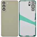 Tapa trasera verde oliva para Samsung Galaxy S21 FE 5G con lente de cámara, sin logo.