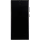 Pantalla OLED 120Hz con marco para Samsung Galaxy S22 Ultra 5G en grafito, azul cielo y rojo.