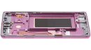 Pantalla OLED Aftermarket Plus para Samsung Galaxy S9 lila, display con marco para reparación.