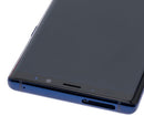 Pantalla OLED usada con marco para Samsung Galaxy Note 9 Ocean Blue, lista para cambio y reparación.