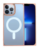 Encuentra la mejor funda transparente con carga inalámbrica para iPhone 12 Pro Max en Guatemala en SlowBack, disponible en color PINK.