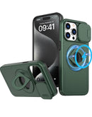 Funda con soporte en anillo y cobertura corredera de lente de cámara para iPhone 12 Pro Max en Guatemala.