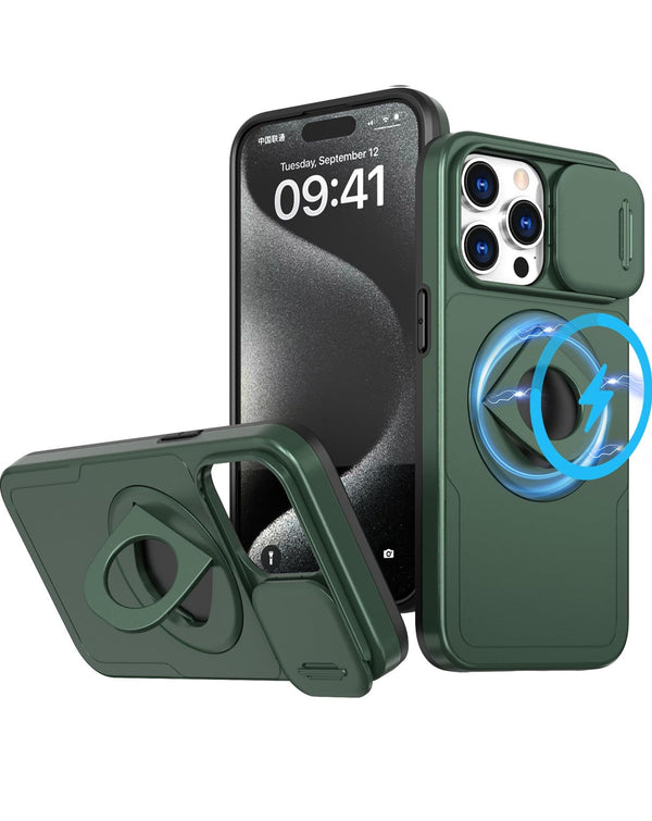 Funda con soporte en anillo y cobertura corredera de lente de cámara para iPhone 12 Pro Max en Guatemala.