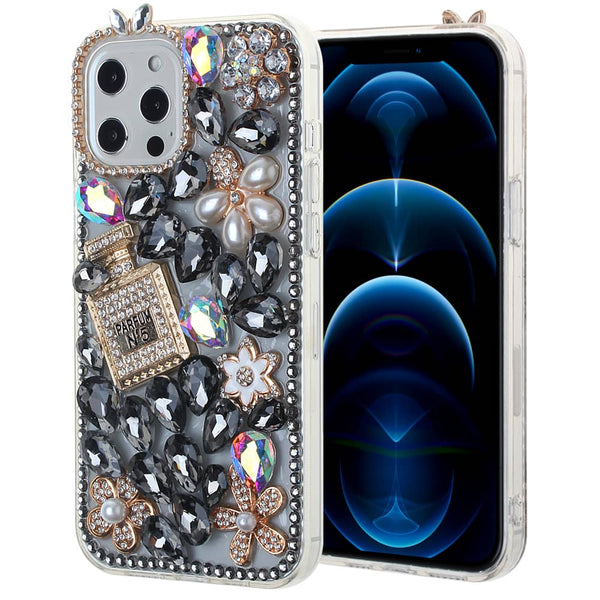 Protege tu iPhone 12 Pro Max con estilo con fundas de silicona Crystal Flower en Guatemala.