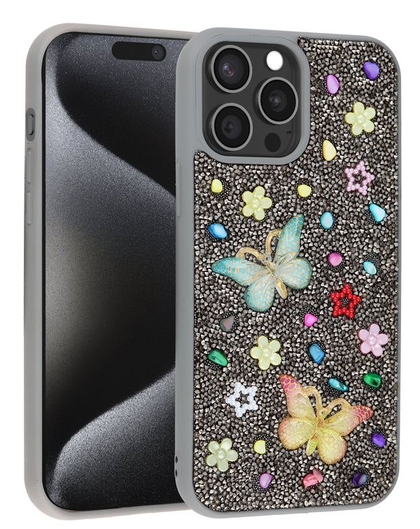 Encuentra la mejor funda decorativa Butterfly Glitter Rhinestone para iPhone 12 Pro Max en Guatemala.