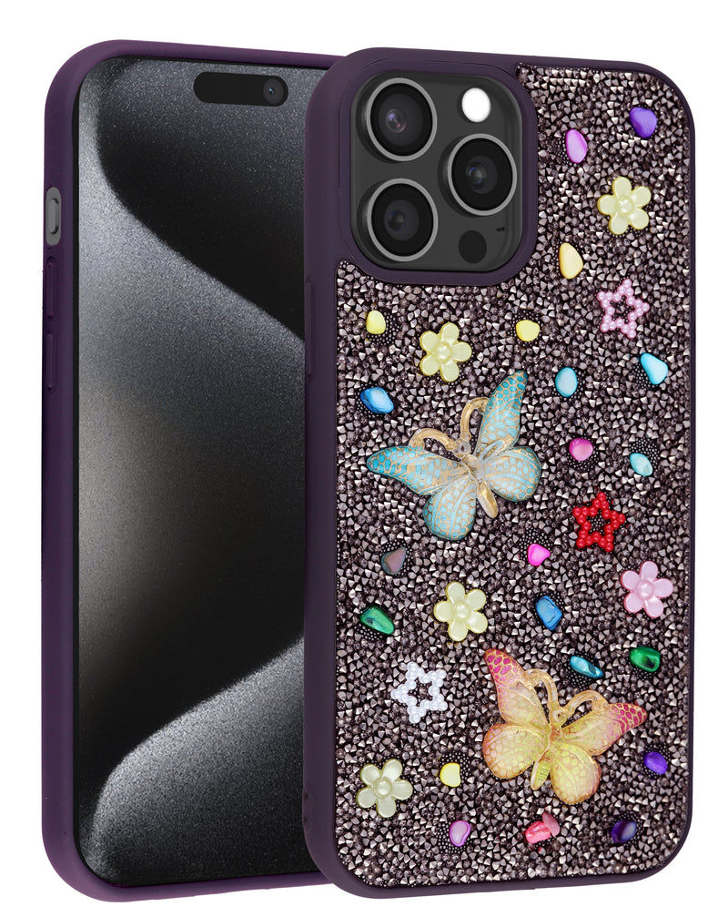 Encuentra la mejor funda glitter rhinestone DARK PURPLE para iPhone 12 Pro Max en Guatemala.