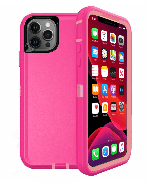 Encuentra la mejor funda heavy duty para iPhone 12 Pro Max en Guatemala con variedad de colores, como HOT PINK, en SlowBack.