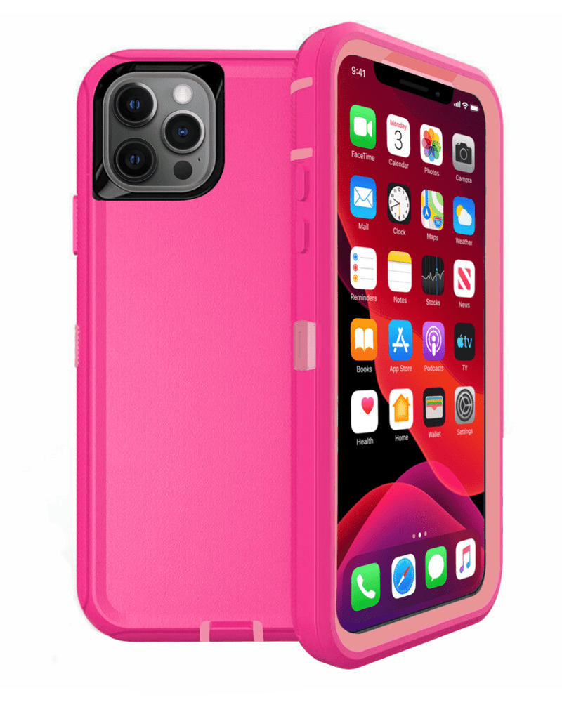 Encuentra la mejor funda heavy duty para iPhone 12 Pro Max en Guatemala con variedad de colores, como HOT PINK, en SlowBack.